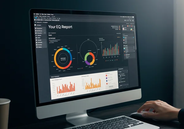 Report di valutazione della QE basato sull'IA su uno schermo