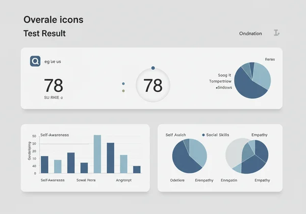 一个简单情商测试分数结果页面的截图。