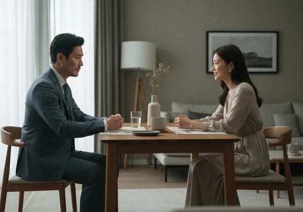 Couple resolving conflict with active listening